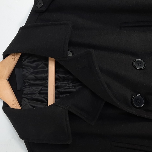 PEAK SEASON BLACK PEA COAT SZ XL. - Picture 2 of 11